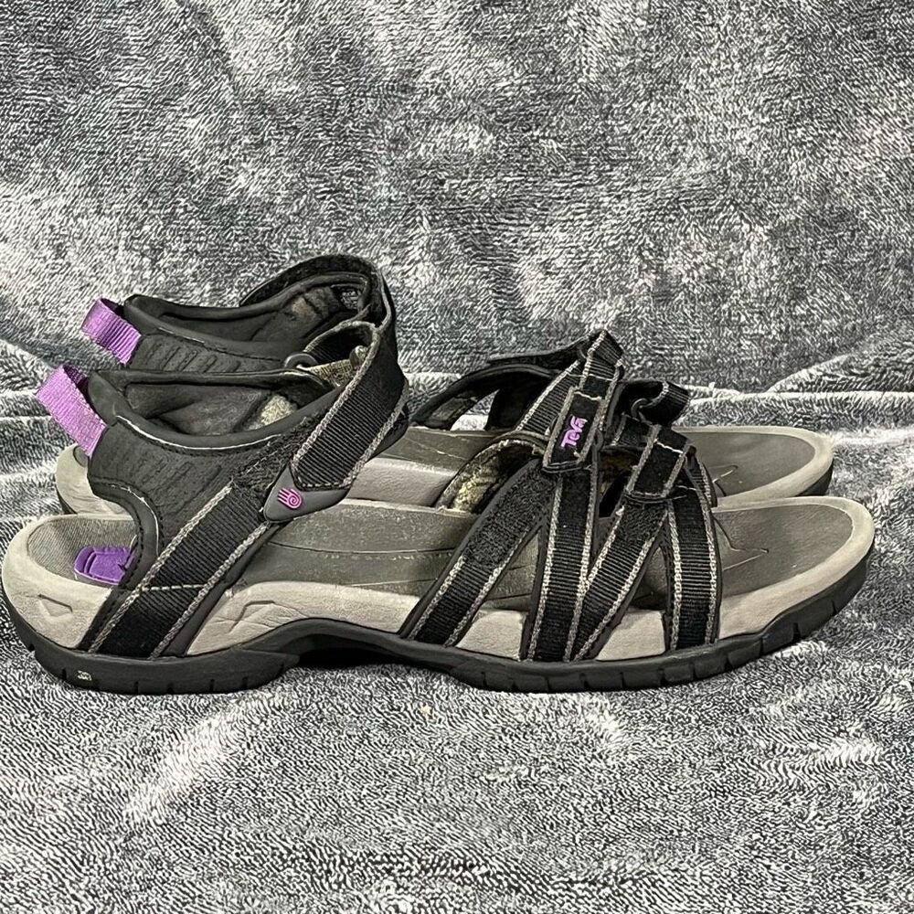 Teva Tirra SN 4266 Black and Purple Hiking Outdoor Sandals Women's Size 9.5